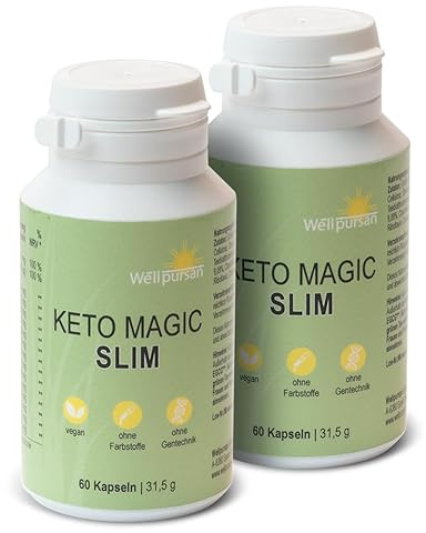 Wellpursan Keto Magic – 120 Stück pflanzliche Diät Kapseln, Stoffwechsel Komplex zur Begleitung deiner Diät mit Appetithemmer Grüntee-Extrakt, Grüner Kaffeesamen-Extrakt, Capsaichin & Riboflavin