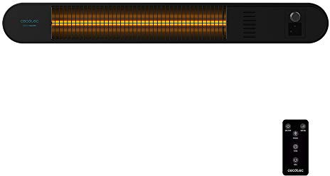 Cecotec Riscaldamento Esterno di Parete Ready Warm 8600 Power Gold. 2000 W, IP55, Sistema di Riscaldamento Gold, Telecomando a Distanza, Kit Di Montaggio