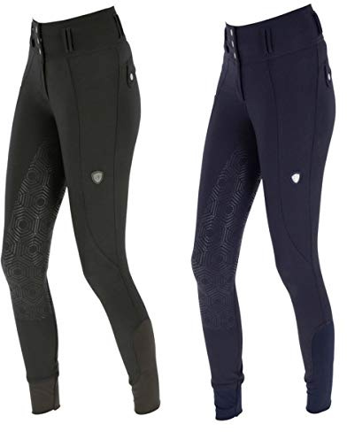 Kerbl Covalliero Reithose Highwaist, Vollbesatz Damenreithose, Dunkelgrau, 34