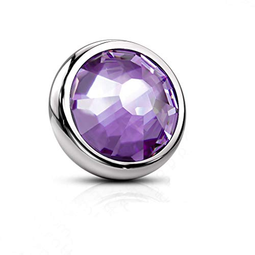 Paula & Fritz® Aufsatz-Dermal Anchor Kristall viele Farben Größen und Stärken Titan Grad 23 Haut-Anker Skin Diver Implantat Kugel Bodypiercing