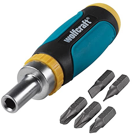 Juego atornillador manual 6 piezas con 5puntas 1237000 wolfcraft