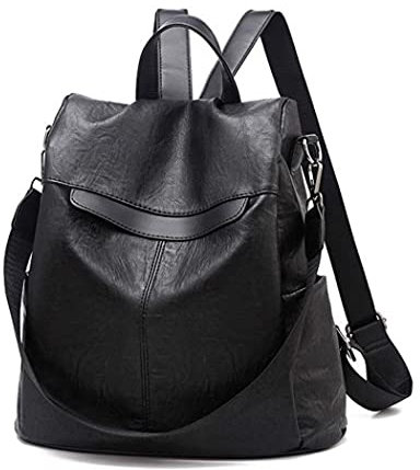 NAITOKE Damen Rucksack Klein Elegant lederrucksack Rucksack handtaschen für Damen,0298schwarz-1
