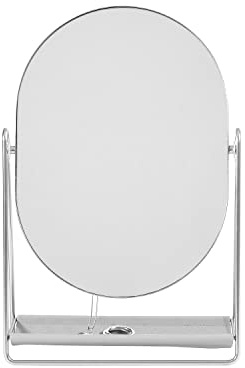 Stackers Pebble Grey & Chrome Dressing Table Mirror & Jewellery Stand