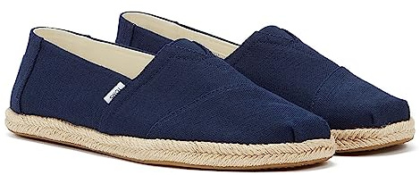 Toms Rope Alpargata Navy Espadrilles Men Blue Sandal - UK 7