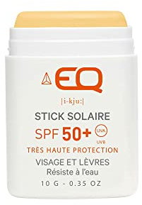 EQ Bio-Solar-Stick SPF50+ für Gesicht & Lippen – natürliche Sonnencreme, umweltfreundlich, LSF 50, ideal für Surfen, Skifahren, & Tattoos – 10 g getönt, Honigbeige – entwickelt für Sportler –