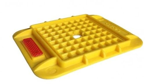 TUBESCA-COMABI - Lot de 20 cales de pieds échafaudages fixes en plastique jaune - Réf: 04001012