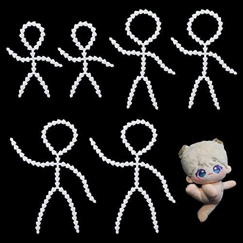 PandaHall 6 Stück Körpergelenkskelett 3 Stil Kunststoff-Actionfigur Bewegliches Skelett körper Figurenrahmen Ganzkörpermodell Für Die Herstellung von Teddybären DIY-Handwerk Zubehör
