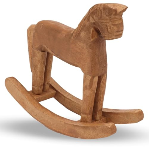 Schaukelpferd Aus Holz, Vintage Tierfigur Kunsthandwerk, Kunstfiguren, Schaukelpferd Holz Pferdefiguren Schaukelpferd Deko Schaukelpferd, Pferdestatue Dekoration Für Zuhause, Schlafzimmer, Büro