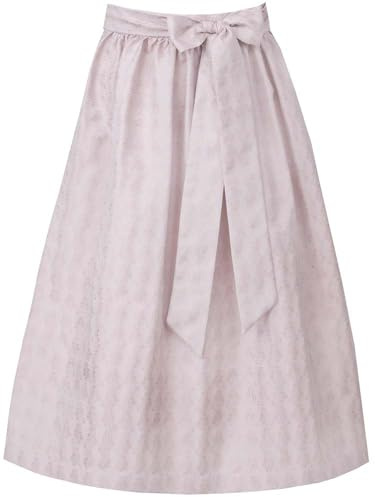 MarJo Dirndlschürze Warngau 65cm Länge | Schlichte Schürze für Dirndl | Jacquard zum Binden (puderrosa, XL)