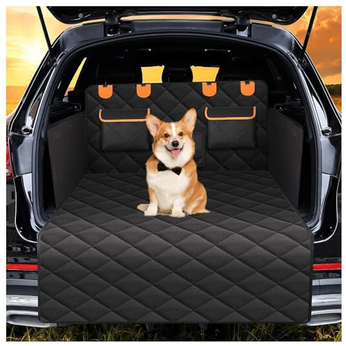 TVVXIO Kofferraumschutz Hund, für Citroen C3 C4 C5 Elysee Berling Xsara Picasso Saxo DS3 DS4 DS6 wasserabweisend pflegeleicht, Schwarze Kofferraummatte mit Ladekantenschutz