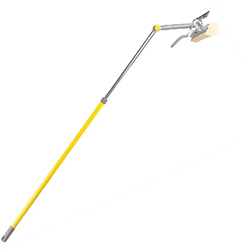 Bricoloco Limpiacristales Extensible y articulado 110-174 cm. Profesional. Sistema lavacristales con Mecanismo de escurrido, Goma, Cabeza pivotante y Mango telescópico.