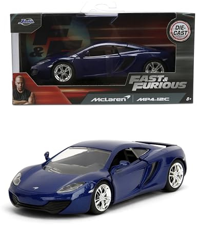 Jada Fast and Furious Modell Auto DieCast McLAREN MP4 12C - Farbe Dunkelblau - Maßstab 1/32-12 cm