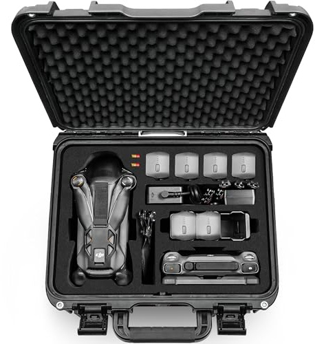 Lekufee vattentät hård transportväska för DJI Mavic 4 Pro Drone,Creator Combo,Fly More Combo,DJI RC 2/RC Pro 2, batteri (7 st), laddningshub, och andra tillbehör (endast väska)