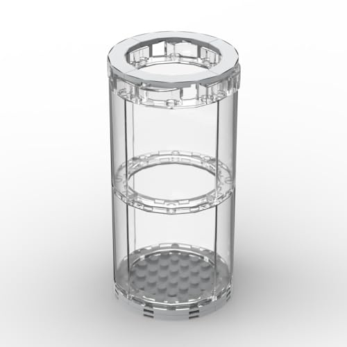 Jeamoc Vase Jeu de Construction pour Bouquet de Fleurs, 24 Pièces Transparent Verte Vase Block de Construction avec Base, Compatible avec 40460 40524 40747 40647 Bouquet de Fleurs (Blanc)