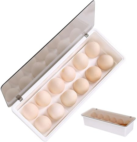 Xvilmaun Portauova per Frigorifero - Contenitore per Uova da Frigo da 12 Posti | Organizzatore per Cucina Dispensa Cassetto Risparmio Spazio Contenitori