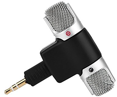 Culnflun Mini micrófono, enchapado de Oro estéreo de 3.5 mm 0-90 ° Ángulo Ajustable 2.28x2.24x0.63in PC Camina de la computadora portátil Registro de Sonido unidireccional unidirec