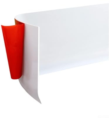 Yuanpgky Plinthe en PVC imperméable 4 m x 10 cm - Plinthe en plastique souple et flexible pour protection du sol et des murs, facile à décoller et (blanc)