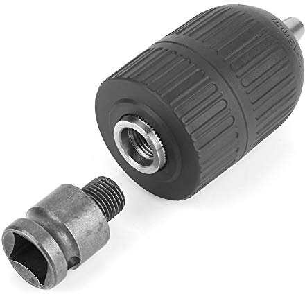 Aumotop Adaptador de Portabrocas sin Llave de Alta Precisión, 2-13 Mm para Conversión de Llave de Impacto, 1/2-20UNF