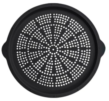 Fegtrtyoa Teglia per Pizza In Silicone Multifunzionale Antiaderente per Cucina, BBQ e Feste Nera