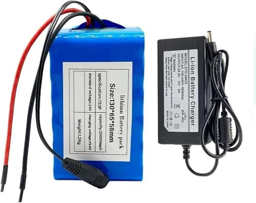 Batteria Agli Ioni Di Litio Per Bicicletta Elettrica Da 24V 20Ah Con Sistema Di Carica E Scarica BMS Per Monopattino Elettrico E Bicicletta Elettrica 24V 20Ah,XT60