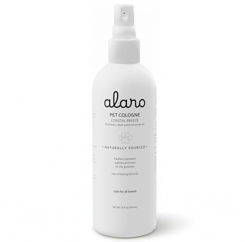 Alaro Dog Cologne Spray - Natural Deodorizing Spray - Long Lasting Coastal Breeze Scent - Pet-Safe Dog Perfume Spray for All Breeds - Made in USA - 16 oz