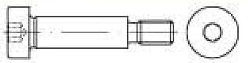 ISO 7379 Pass-Schulterschraube Schaftpassung h8 M8x80 Stahl 12.9 blank Innensechskant 25 Stk
