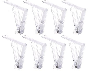 20Pcs Clear Plastic Tablecloth Clips Spring Loaded Tablecover Table Cloth Clip Clamp Holder for Home Party Picnic