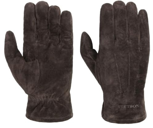 Stetson Basic Pigskin Lederhandschuhe Einfarbig Herren Herbst Winter Robust Geschmeidig