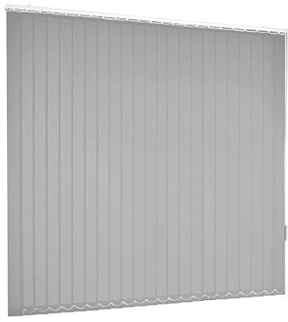 Lamellenvorhang Vertikaljalousie Grau Hellgrau Lamellen Fenster Rollo Breite 100-250 cm Höhe 150-250 cm Vorhang Flächenvorhang Schiebevorhang Streifenvorhang blickdicht halbtransparent (240 x 190 cm)
