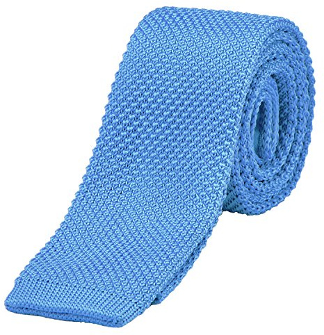 DonDon Men's Knit knitted Tie slim - light blue