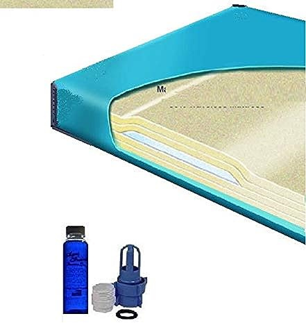 California King - Materasso a letto ad acqua, 90% senza onda, con supporto lombare