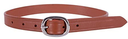 ARBO-INOX® - Sporenriemen - aus Leder - mit Messingschnalle - klassisch (Cognac)
