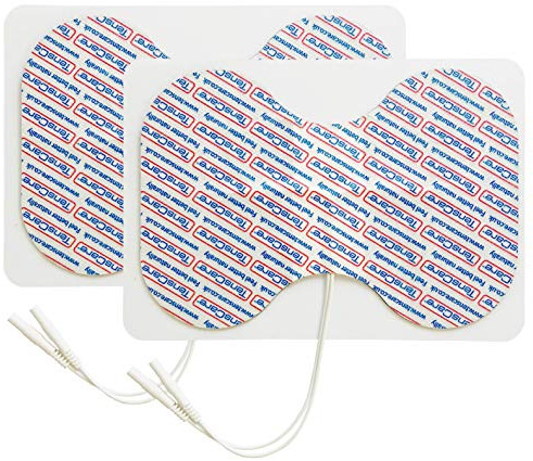 TensCare 2 Elettrodi a farfalla riutilizzabili per dispositivo elettroterapia, connettori universali compatibili con la maggior parte dei dispositivi TENS, EMS e IFT