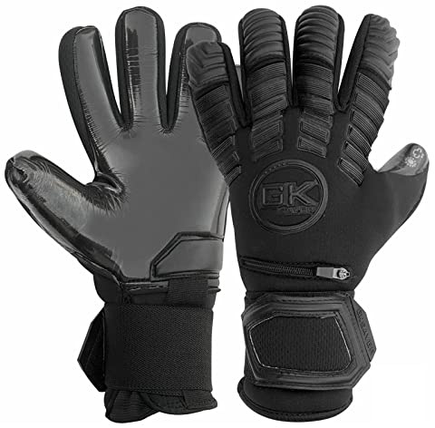 GK Saver Protech Blackout Contact Pro Fußball-Torwarthandschuhe, Größe 6 bis 11, Fußball-Torwarthandschuhe (Protech Blackout YF 7)