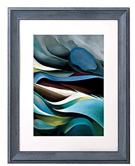 Bilderrahmen, Massivholz Fotorahmen Dekoration Wandbehang Bilderrahmen Kreative Home Wanddekoration (Farbe : Blau, Größe : 40×60cm)