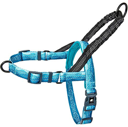 Leash Boss No Pull Dog Harness, Easy Walk for Small, Medium, and Large Pets, Reflective with Rear and Front Clip Attachment (Wave Pattern, Small)