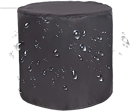 FOGUO Gartenmöbel Abdeckung Rund 60X60cm, Schutzhülle für Gartentisch Wasserdicht, 420D Oxford-Gewebe Abdeckhaube, Winddicht Abdeckplane mit Zugkordel, Möbelsets für Tisch und Stühle