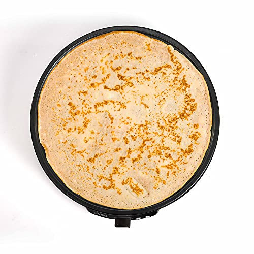 BARBACADO Crêpière électrique Ø 30cm, appareil à crêpes, appareil de cuisson pour crêpes, crêpes salées, crêpes sucrées, soirée crêpes
