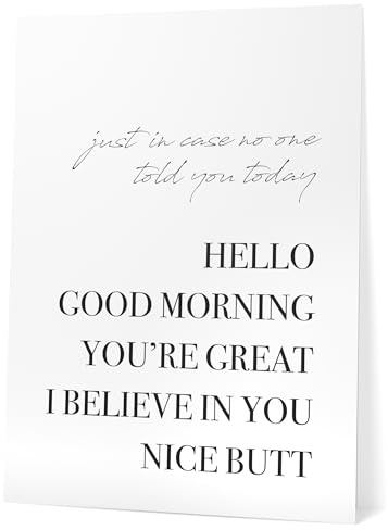 Papierschmiede® Bilder Home Kunstdruck 30x40 cm Spruch Poster Zuhause Schrift Bild Wanddeko in schwarz weiß, Sprüche für Wohnzimmer Büro Küche Badezimmer WC, Nice Butt