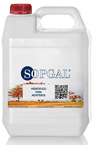 Hydrofuge pour Mortier (5 litres) - Additif pour mortier pour une meilleure imperméabilisation et résistance au mortier - Sopgal