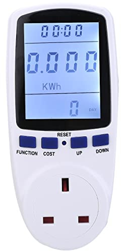 Jyving UK Plug-in Electricity Consumption Power Meter Energy Electrical Measurement Analysis Instruments
