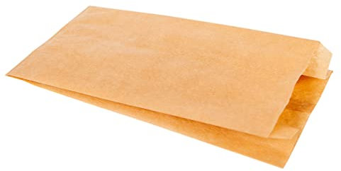 Pakomat 100 Papiertüten braun kleine Kraftpapiertüten, kleine Papiertüten, Brottüten, Süßigkeiten, Süßwaren, Kuchen, Fast Food, Bäckereitüten, Lebensmittelgeschäfte (15 x 6 x 28 cm)