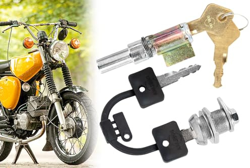 Werkzeugkastenschloss Seitendeckelschloss + Lenkerschloss mit je 2 Schlüsseln für Simson S50 S51 S70 S53 S83 SR50 SR80 MZ ETZ TS