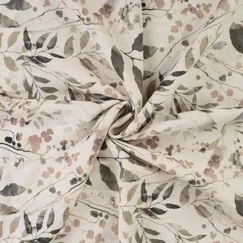 Leinen Viskose Taupe als Meterware zum Nähen, 50 cm