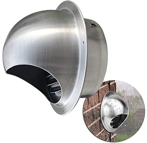 Duchunsheng Lüftungsgitter, Lüftungsgitter, 100 mm, 160 mm, 180 mm, 200 mm, Wandablauf, Lüftungsschlitze mit/Mesh, Verdickung, rund, Edelstahl