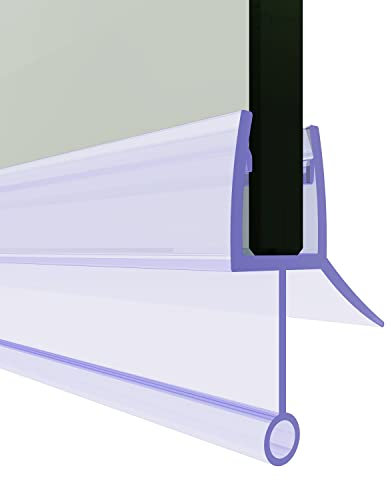 SUNXURY Duschdichtung 90cm Wasserabweiser Ersatzdichtung Duschdichtungen Für 6mm/7mm glas PVC Einstellbare Dichtung Duschdichtungen Runddusche