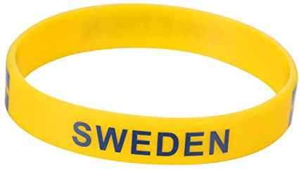 Sosoport Modisches Sportarmband 6 Stück Silikonarmband mit Länderflagge für Schweden