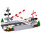 City Train Tracks Railroad Crossing Building Set, Train Tracks Railroad Accessories with Railroad Crossing, Compatible with Major Brands (B)
