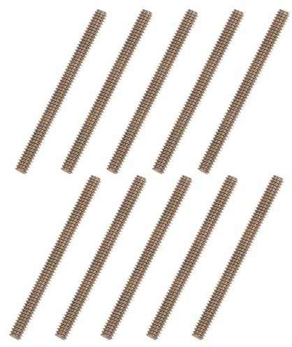 QUARKZMAN 10Pcs 1/4x3 Tige Filetée en Acier Au Carbone, Vis Entièrement Filetée en Zinc Coloré Pour L'Assemblage de Meubles de Jardin et de Rampes