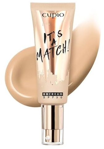 BB Cream Cupio It’s a Match Medium 40 ml – Feuchtigkeitsspendende BB-Creme fürs Gesicht, mittlere Deckkraft & strahlendes Finish, Hyaluronsäure, SPF 30 UVA/UVB Schutz, leichtes Tragegefühl